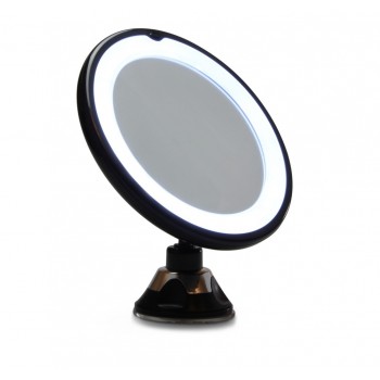 Gillian Jones Makeup spejl Sort med LED og 10X forstørrelse